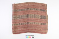 紅褐地幾何紋染織布藏品圖，第2張