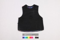 黑絨地彩繡牡丹公雞背心藏品圖，第2張