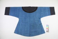 藍棉地貼飾黑緞大襟衫藏品圖，第2張