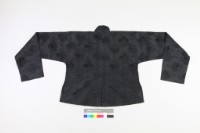 黑絲地花卉紋提花對襟馬褂藏品圖，第2張