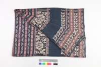 藍地花卉紋染織布藏品圖，第2張