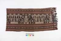 深褐地人物紋織布藏品圖，第1張