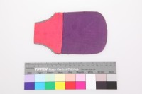 白緞地彩繡花鳥紋單面方形荷包藏品圖，第2張