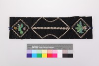 黑地彩繡花蝶獅紋褡褳荷包藏品圖，第2張