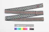 多彩方格紋花織帶藏品圖，第1張