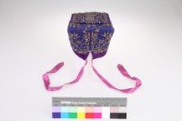 紫緞地珠飾狀元童帽藏品圖，第2張