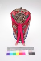 紅棉地金屬帽花幼童風帽藏品圖，第2張