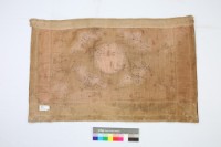 橘紅棉地四福捧壽紋門簾藏品圖，第2張