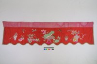 紅棉地彩繡花蝶紋床綵藏品圖，第1張