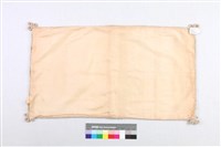 米黃緞白鶴花卉枕套-1藏品圖，第2張