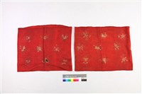 紅地提花花果紋燈籠罩-2藏品圖，第1張