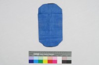 藍棉地刺繡方形柱嬰兒枕藏品圖，第2張