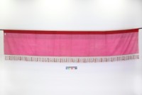 紅緞地白鶴銜桃團花床綵藏品圖，第2張