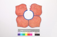 紅綠地雙色如意花草紋雲肩藏品圖，第2張