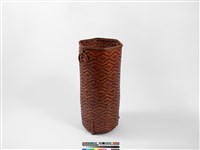 竹籐斜紋編雙耳圓藏品圖，第2張