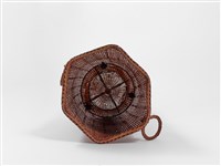 竹籐斜紋編雙耳圓藏品圖，第6張