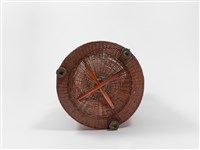 竹籐斜紋編雙耳圓藏品圖，第7張