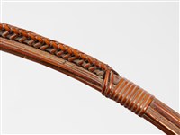 竹籐銅錢勾紋六角形掛花籃藏品圖，第13張