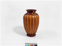 竹編矢紋橄欖形花器藏品圖，第4張