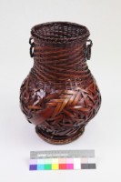 竹編自由紋花器 藏品圖，第1張