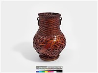 竹編自由紋花器 藏品圖，第3張