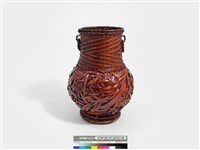 竹編自由紋花器 藏品圖，第5張