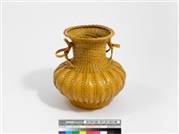 竹編矢紋瓶形花器藏品圖，第2張