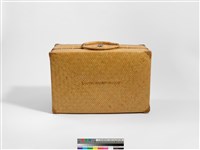 竹編方形手提行李箱藏品圖，第5張