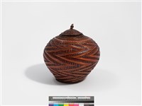 竹籐編之字紋心形有蓋甕藏品圖，第6張