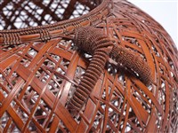 「林間」竹籐三角編交錯藏品圖，第9張