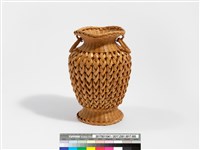 竹編松傘紋高花瓶藏品圖，第5張
