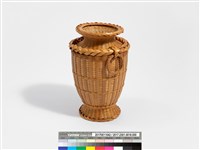 竹編方格紋高花瓶藏品圖，第4張