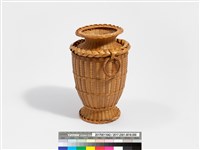 竹編方格紋高花瓶藏品圖，第6張