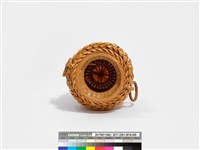 竹編方格紋高花瓶藏品圖，第7張