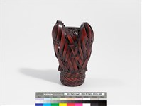 竹編三角紋蟬形花器藏品圖，第3張