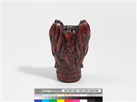 竹編三角紋蟬形花器藏品圖，第5張