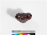 竹編三角紋蟬形花器藏品圖，第7張