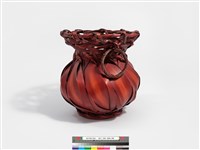 竹編十片斜紋圓形花器藏品圖，第4張