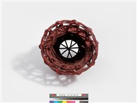 竹編十片斜紋圓形花器藏品圖，第7張