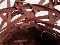 竹編十片斜紋圓形花器藏品圖，第9張