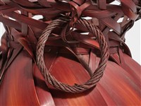 竹編十片斜紋圓形花器藏品圖，第10張