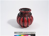 竹編矢紋圓形花器藏品圖，第2張