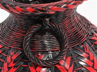 竹編矢紋圓形花器藏品圖，第10張