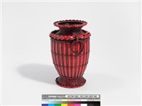 竹編方格紋高花瓶藏品圖，第6張