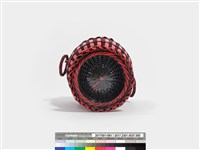 竹編方格紋高花瓶藏品圖，第8張