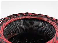 竹編方格紋高花瓶藏品圖，第9張