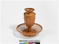 竹編矢紋花器果籃藏品圖，第2張