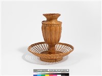 竹編矢紋花器果籃藏品圖，第5張