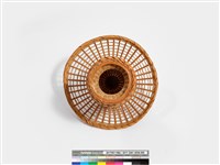 竹編矢紋花器果籃藏品圖，第6張