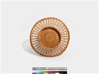 竹編矢紋花器果籃藏品圖，第7張
